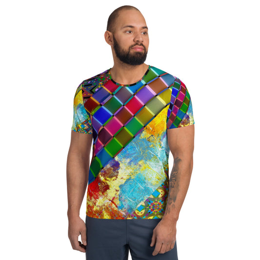 Unexpected All-Over Print Men's Athletic T-shirt